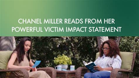 chanel miller statement|Chanel Miller reads her entire victim impact statement.